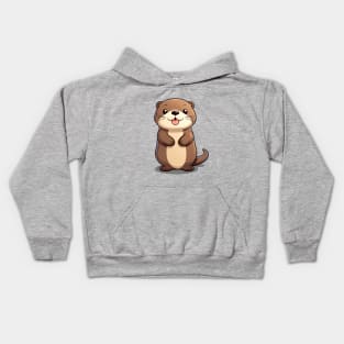 Cartoon Cute Kawaii Adorable Otter Kids Hoodie